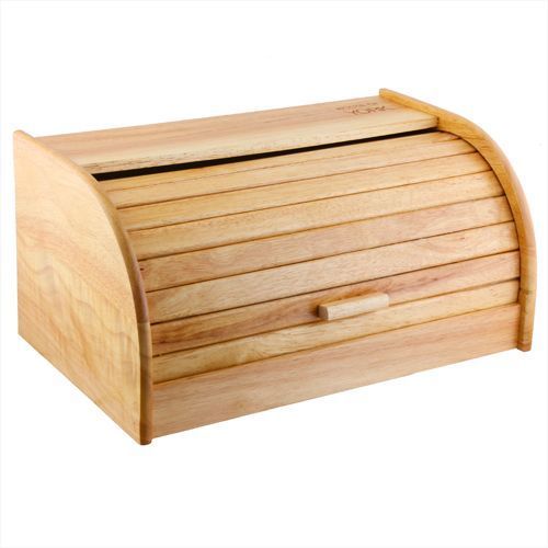 Wooden Roll Top Bread Bin Woody 36.5X28.5X18.8cm  - Image 2