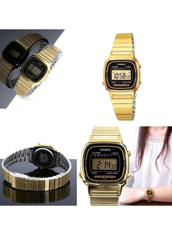 CASIO Women's Stainless Steel Digital Wrist Watch LA670WGA-1UWD - 25 mm - Gold  - Image 5