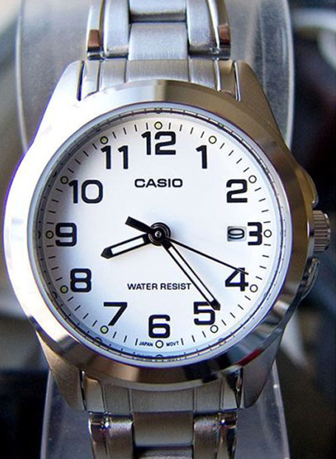 كاسيو ساعة يد إنتايسر بعقارب طراز LTP 1215A -7B2 - 28 مم - فضي للنساء - Image 5