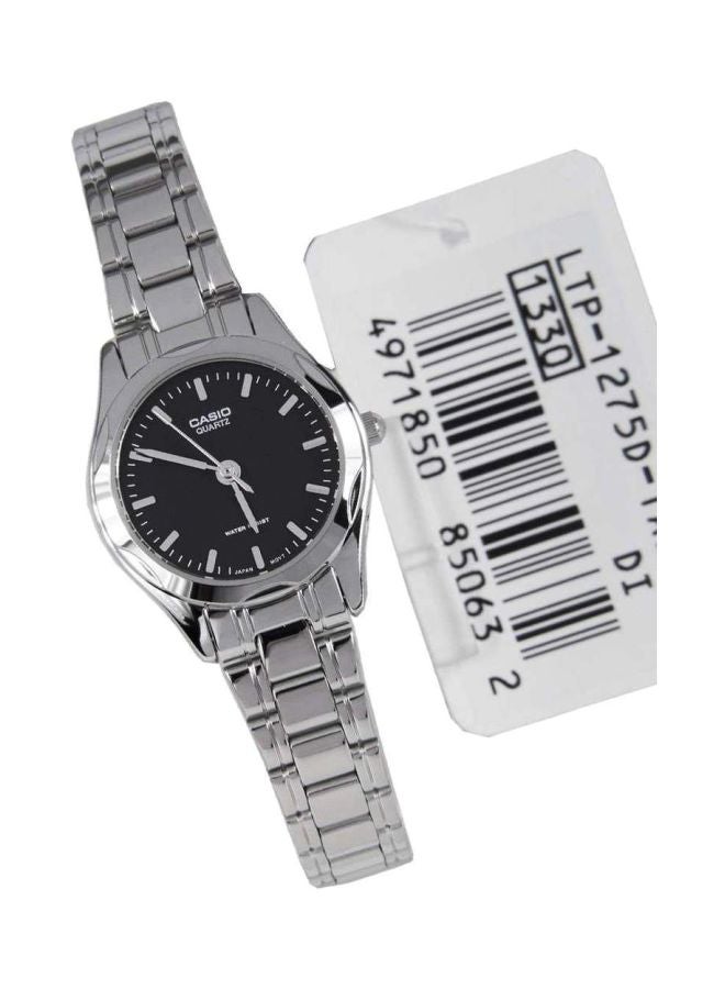 كاسيو ساعة يد بعقارب ومقاومة للماء طراز LTP-1275D-1ADF- مقاس 27 مم - لون فضي للنساء - Image 3