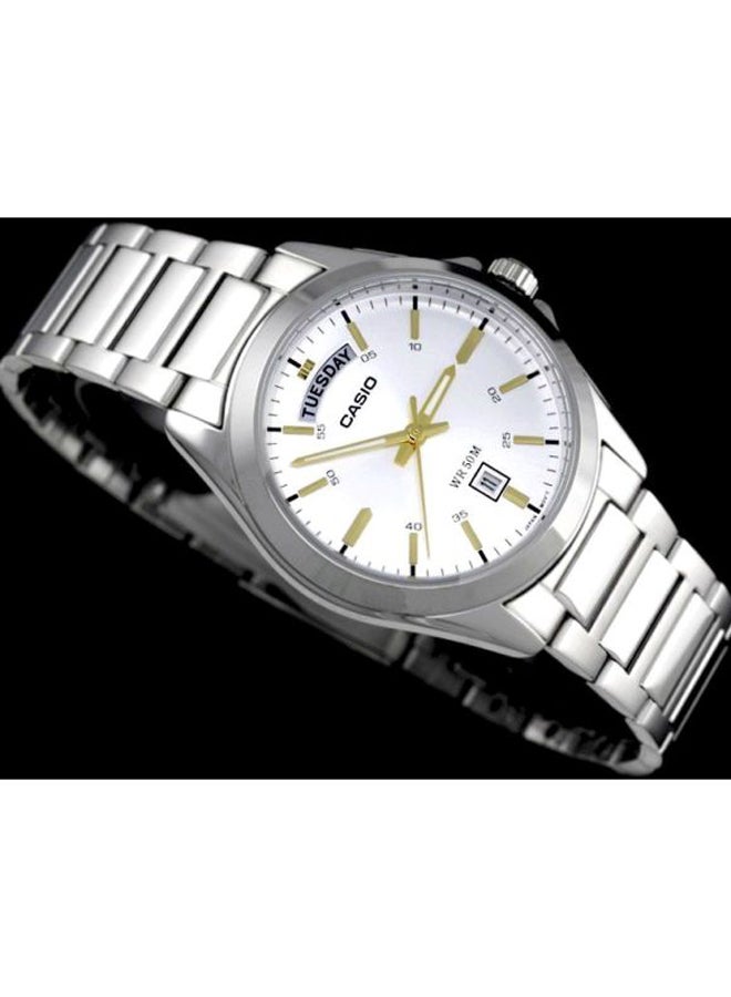 CASIO Men's Water Resistant Analog Watch MTP-1370D-7A2 - 40 mm - Silver - Image 5