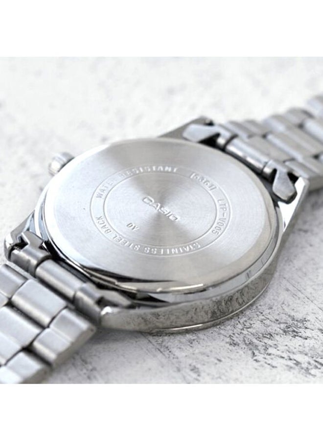 CASIO Women's Water Resistant Stainless Steel Analog Watch LTP-V005D-7B - 34 mm - Silver - Image 5