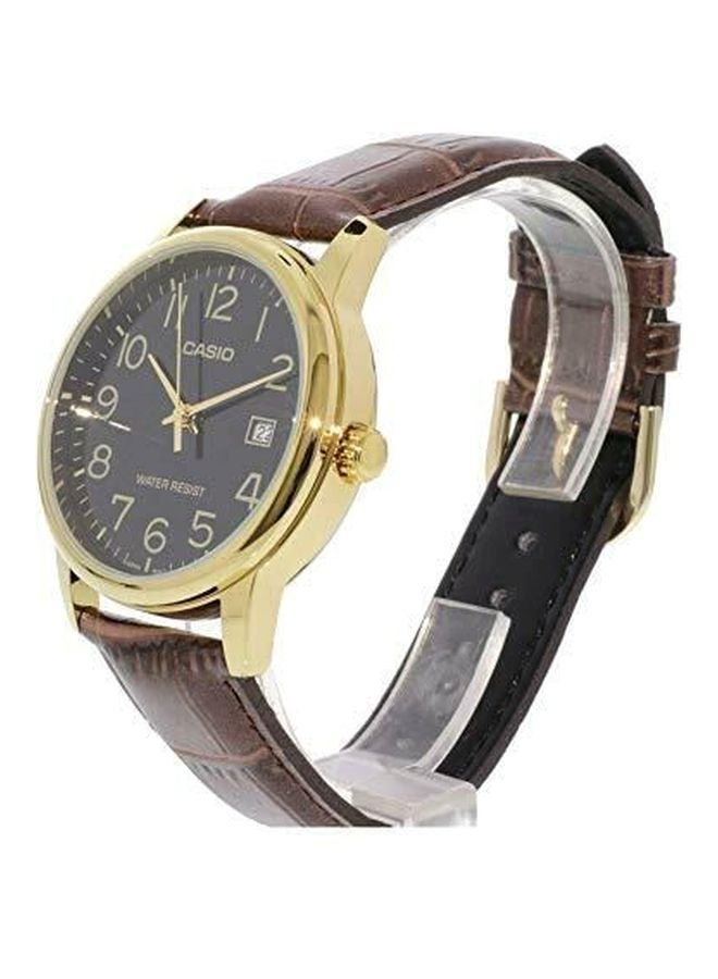 CASIO Men's Men's Leather Analog Watch MTP-V002GL-1B - 37 mm - Image 5