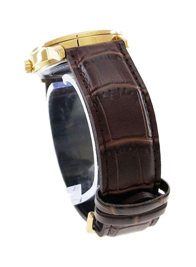 CASIO Men's Men's Leather Analog Watch MTP-V002GL-1B - 37 mm - Image 4