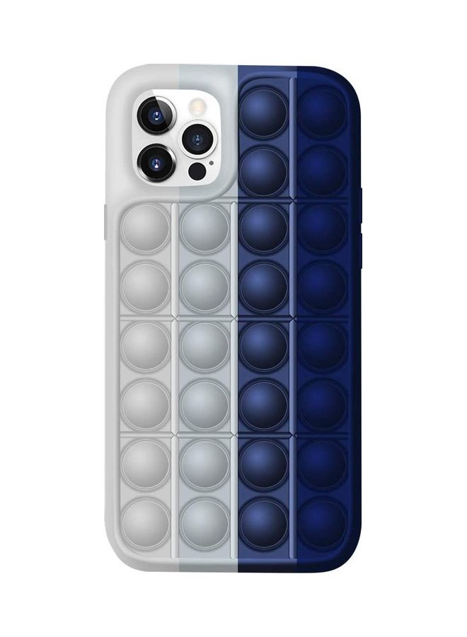 XiuWoo Pop Fidget Bubble Protective Case Cover For Apple iPhone 12 Pro Silver/Blue - Image 1