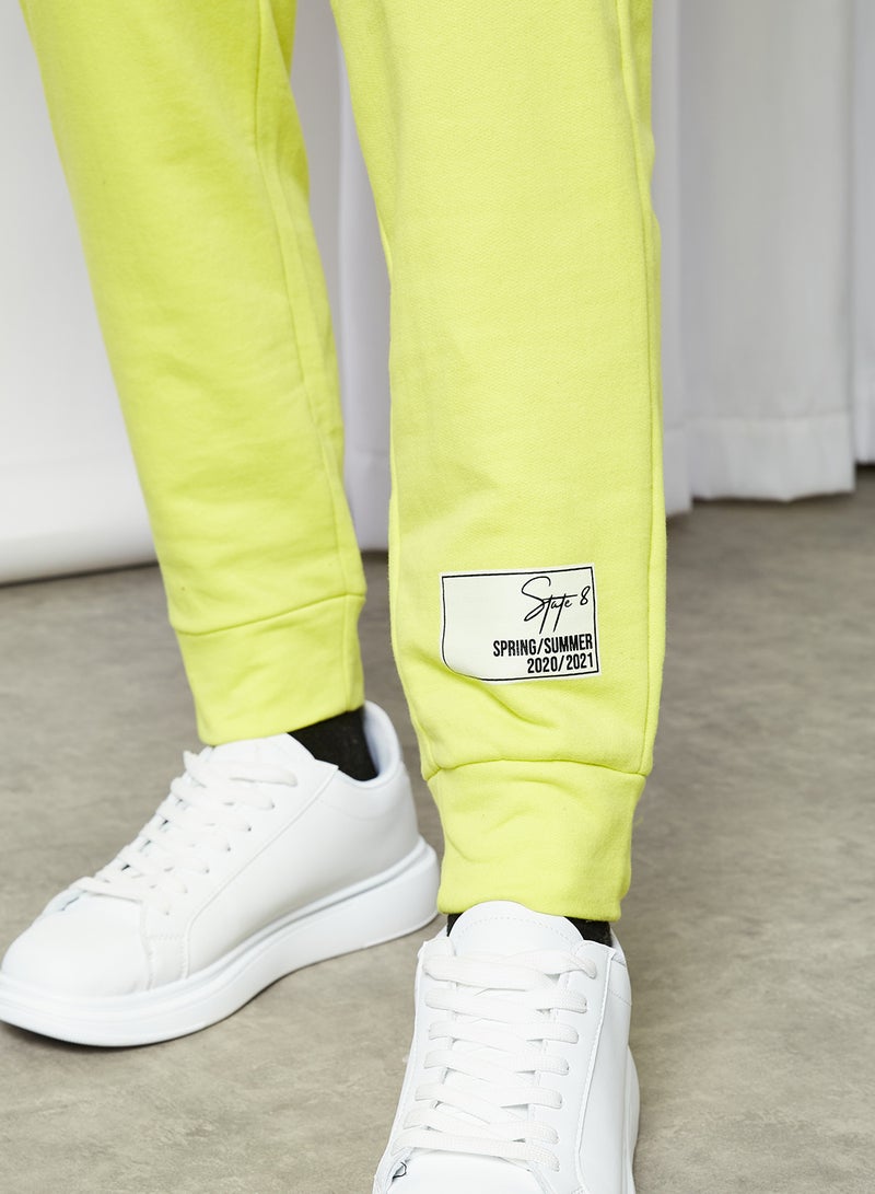 STATE 8 Plain Drawstring Sweatpants light green  - Image 4