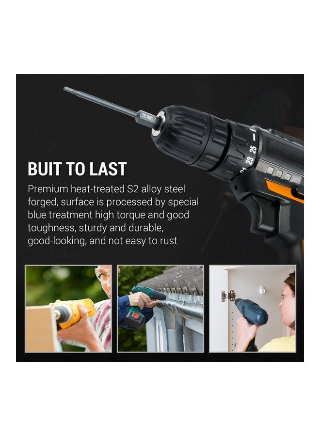 10-Piece Hex Shank Magnetic Screwdriver Bit Set Grey  - Image 3