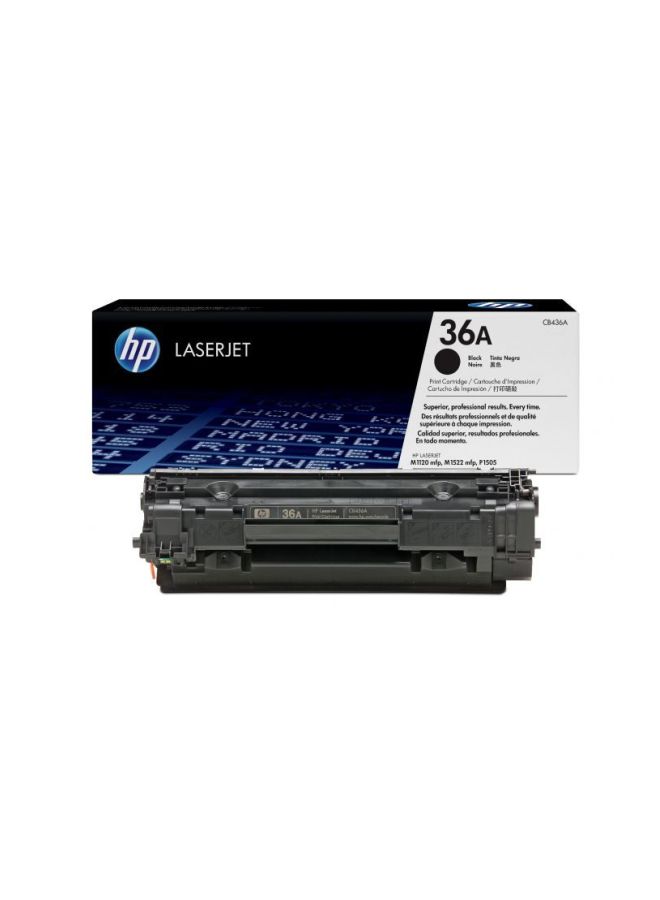 HP 36A LaserJet Printer Toner Cartridge Black - Image 1