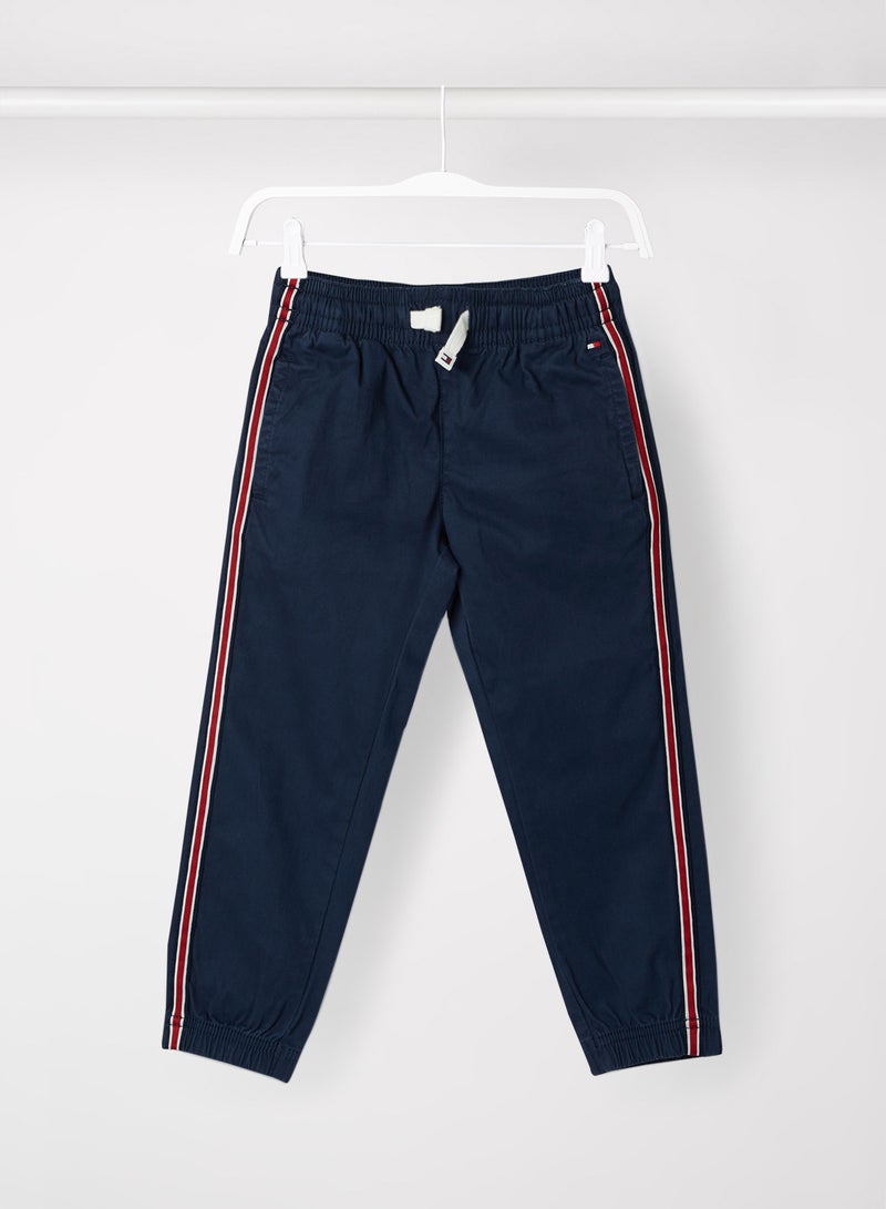 TOMMY HILFIGER - Teen Side Stripe Cuffed Pants Twilight Navy - Image 1