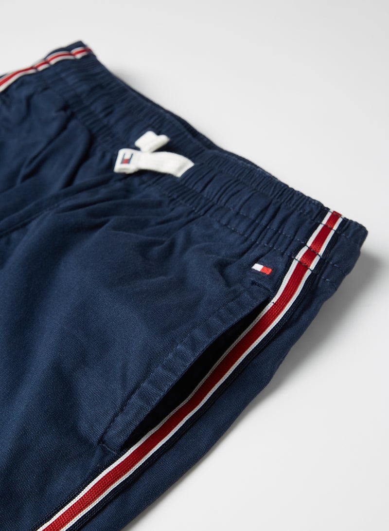 TOMMY HILFIGER - Teen Side Stripe Cuffed Pants Twilight Navy - Image 1