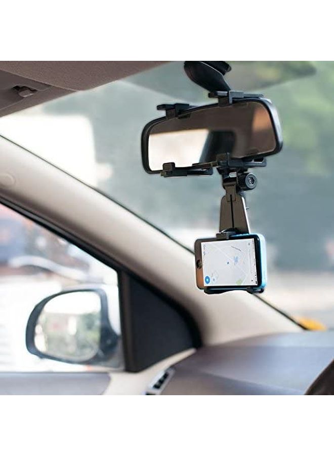 Voberry Rear-view Mirror Mobile Phone Mount Black - Image 4