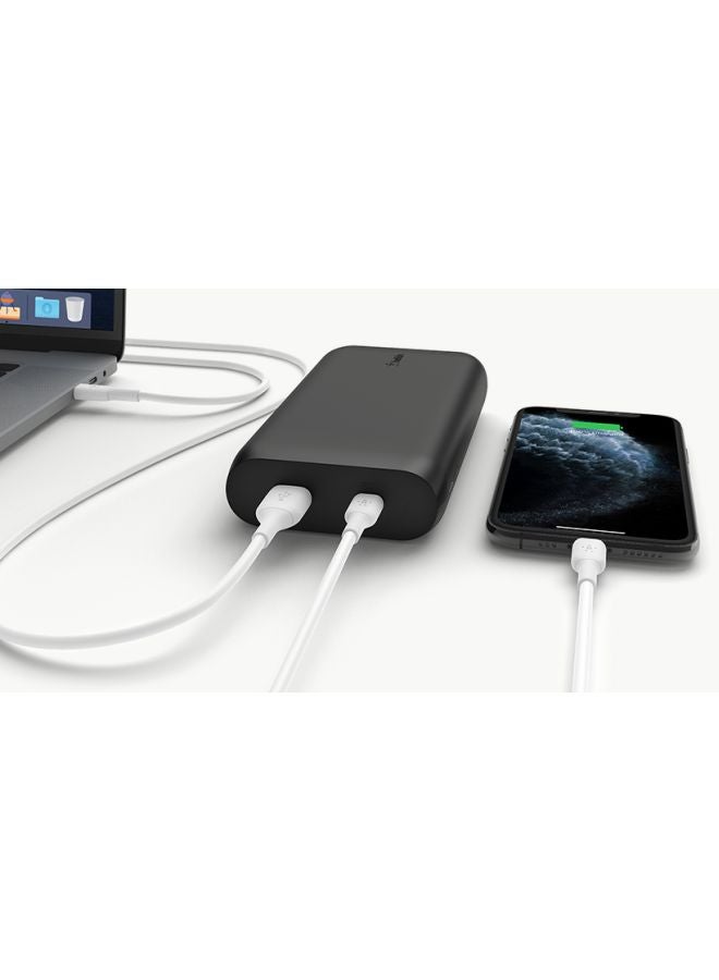 belkin - BoostCharge USB C Power Bank 20000mAh - 30W PD Fast Charger w/USB-C And USB Ports, Chargers For Macbook Pro/iPad Pro 11/12.9 Inch/ iPhone 15/ 14 Or Older, Google, Samsung, Huawei Black - Image 1
