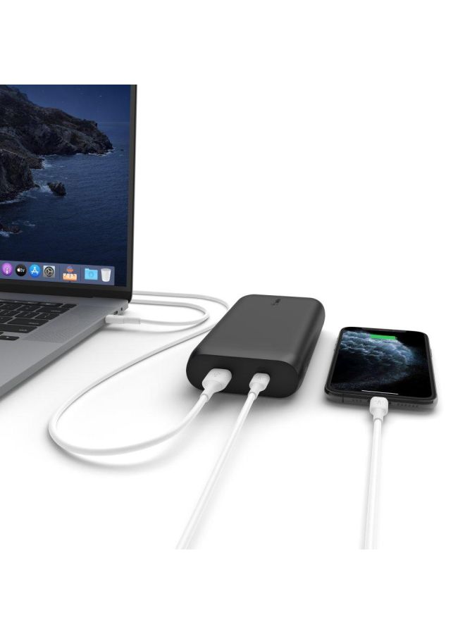 belkin - BoostCharge USB C Power Bank 20000mAh - 30W PD Fast Charger w/USB-C And USB Ports, Chargers For Macbook Pro/iPad Pro 11/12.9 Inch/ iPhone 15/ 14 Or Older, Google, Samsung, Huawei Black - Image 1