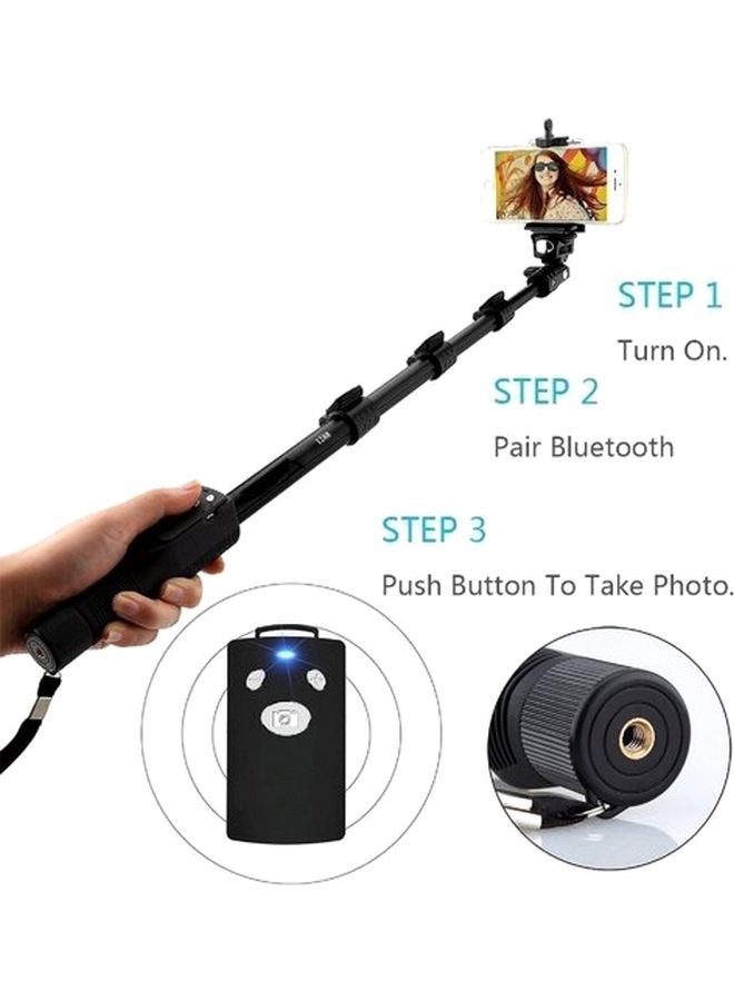 MARGOUN Monopod Bluetooth Selfie Stick With Remote Black - Image 4