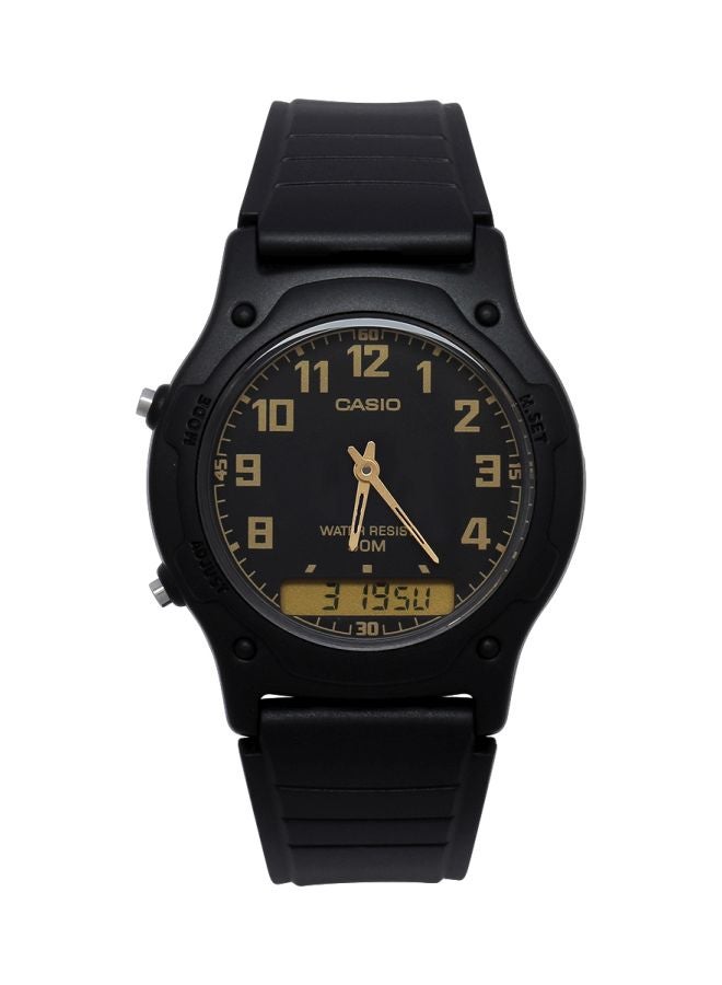 CASIO Men's Water Resistant Analog & Digital Watch AW-49H-1BVDF - 39 mm - Black  - Image 1