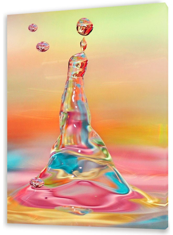 Water In The Form Of A Man Canvas Wall Art Multicolour L - Image 1