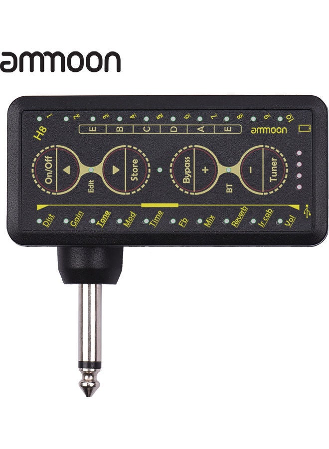ammoon H8 Multi-Effects Headphone Guitar Amplifier With Two Cord  - Image 2