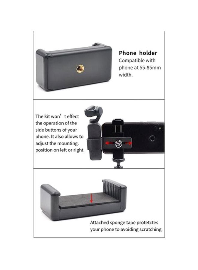 dji Monopod- Osmo Pocket Holder Clip For Phone Iphone X, Xiaomi Black  - Image 5