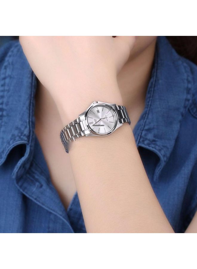 كاسيو ساعة يد بعقارب وسوار من الإستانلس ستيل طراز LTP-1183A-7ADF( مقاس 42 مم - لون فضي للنساء - Image 5