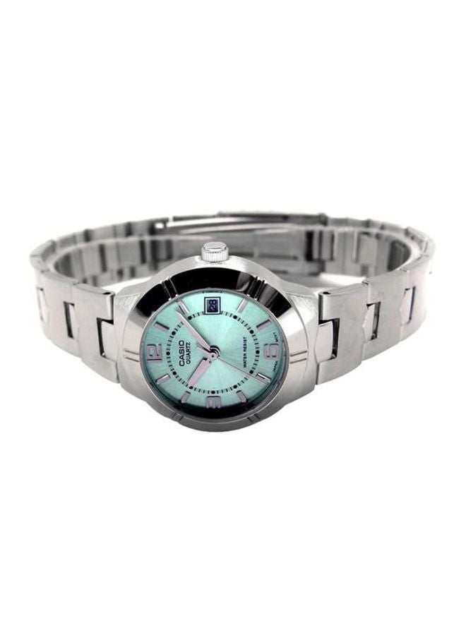 كاسيو ساعة يد بعقارب وسوار من الإستانلس ستيل طراز LTP-1241D-3ADF - مقاس 25 مم - لون فضي للنساء - Image 5