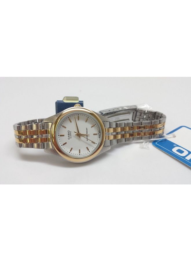 CASIO Women's Dress Water Resistant Analog Watch LTP1129G-7A - 32 mm - Silver/Gold - Image 5