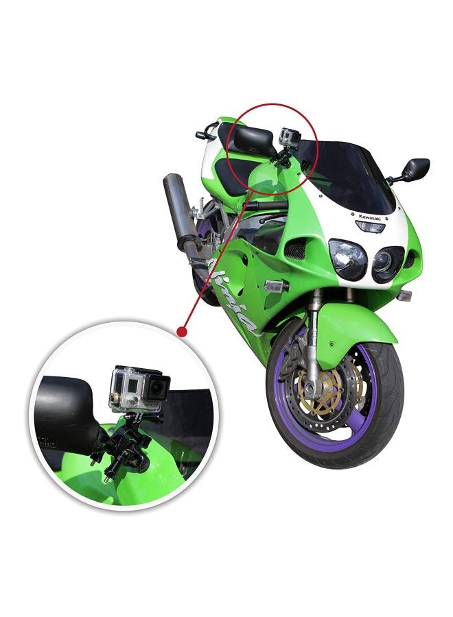Ozone - Bicycle Handlebar Seat post Clamp With Three-way Adjustable Pivot Arm mount holder For GoPro 1 2 3 ST-02 Black - Image 1