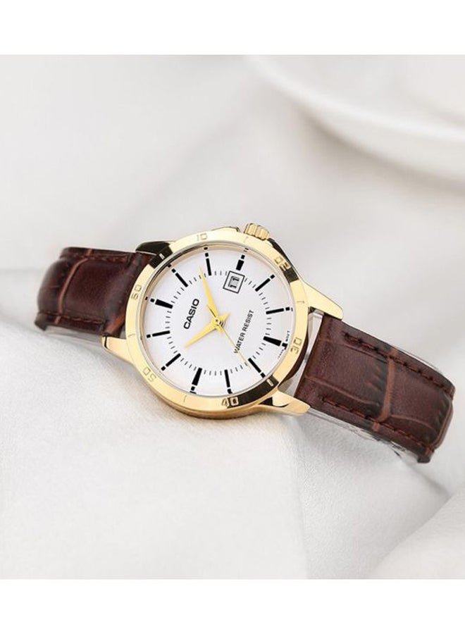 Women's Dress Analog Watch Ltp-V004gl-7Bdf - 35 mm - Brown