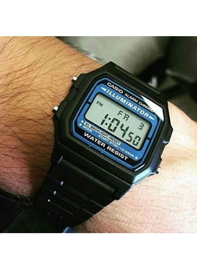 CASIO - Men's Illuminator Water Resistant Digital Watch F105W-1A - 34 mm - Black - Image 1