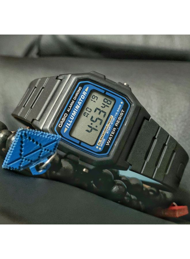 CASIO - Men's Illuminator Water Resistant Digital Watch F105W-1A - 34 mm - Black - Image 1