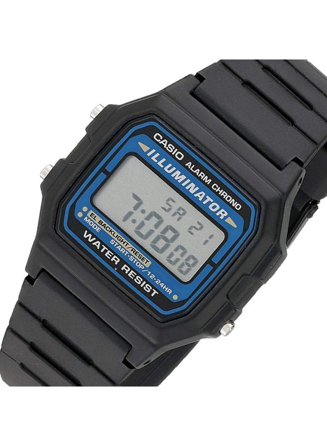 CASIO - Men's Illuminator Water Resistant Digital Watch F105W-1A - 34 mm - Black - Image 1