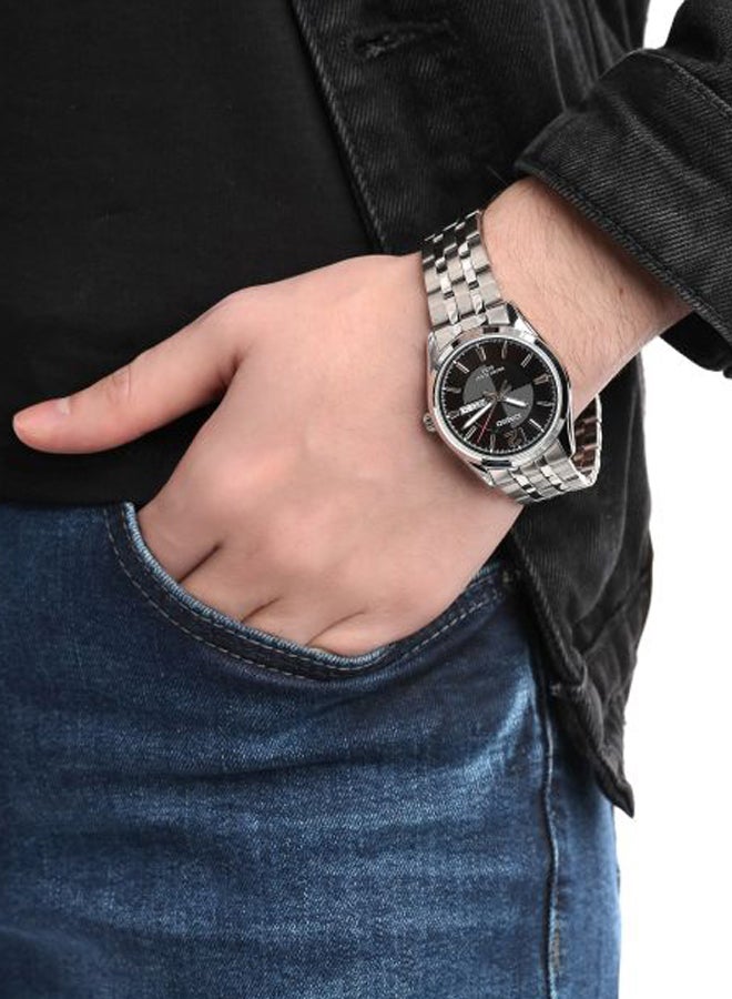 Men's Stainless Steel Analog Watch MTP-1335D-1ADF - 38 mm - Silver