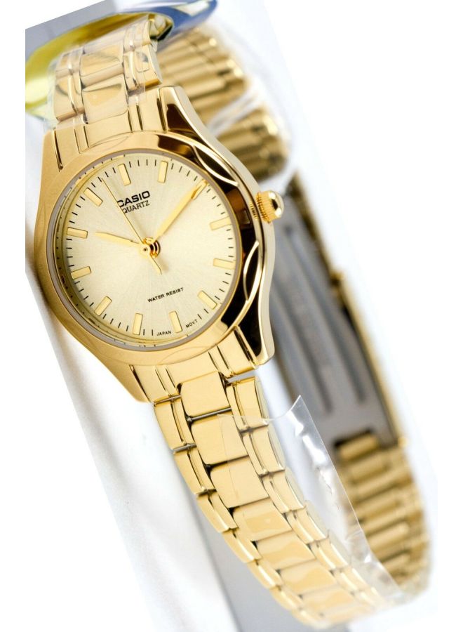 كاسيو ساعة يد كور بعقارب ومقاومة للماء طراز LTP1275G-9ADF - 25 مم - لون ذهبي للنساء - Image 5