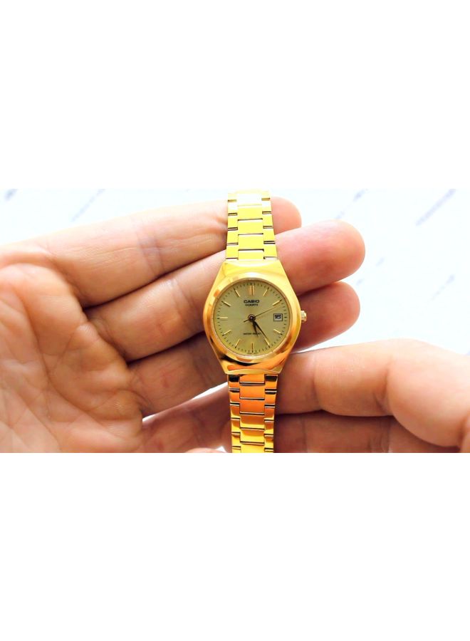 CASIO - Women's Water Resistant Stainless Steel Analog Watch LTP-1170N-9ADF - 26 mm - Gold - Image 1