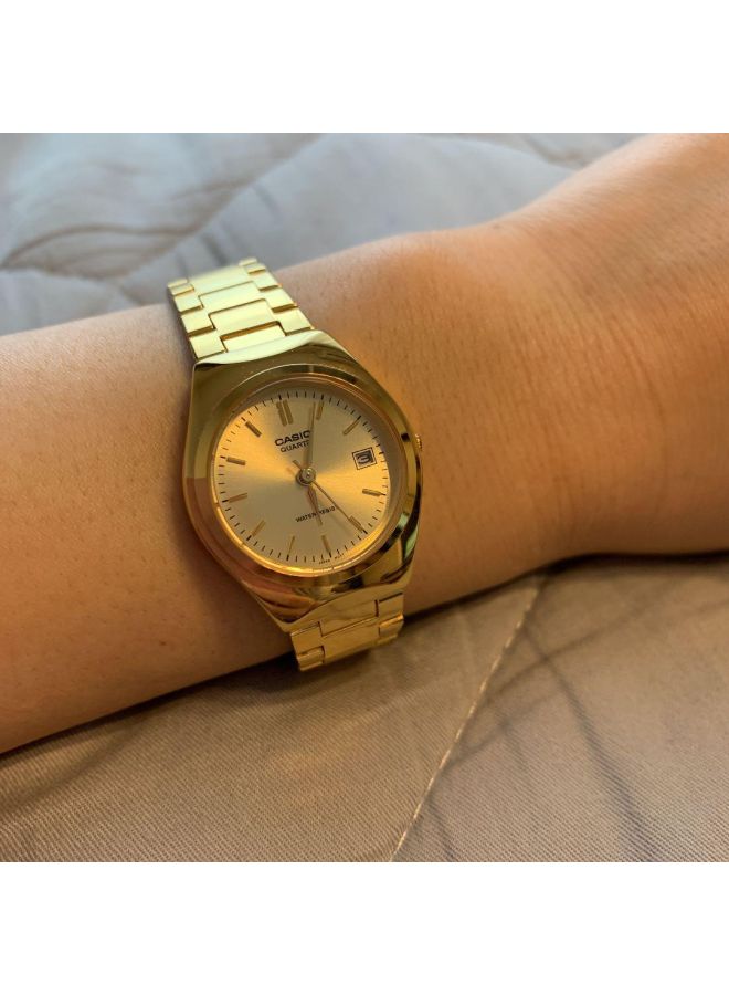 CASIO - Women's Water Resistant Stainless Steel Analog Watch LTP-1170N-9ADF - 26 mm - Gold - Image 1