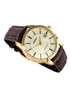 CASIO Men's Water Resistant Leather Analog Watch MTP-V004GL-9A - 42 mm - Brown  - Image 5