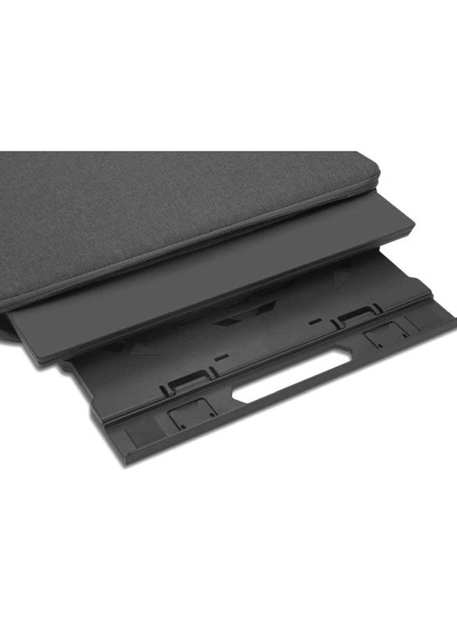 Lenovo - 2-In-1 Laptop Stand, Support for Laptops Up to 15", Ergonomic Design With 10 Adjustable Tilt Angles, Additional Cellphone Stand, Foldable to Flat Black - Image 1