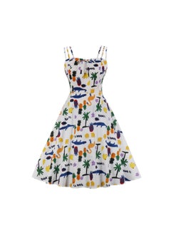 Fresh Suspender Vintage Dress Multicolour