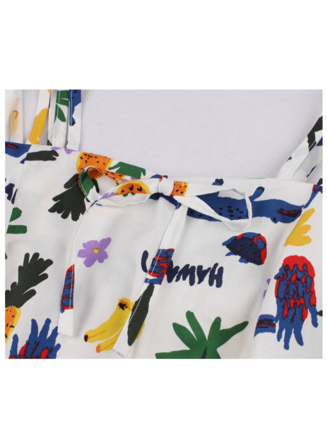 OUTAD - Fresh Suspender Vintage Dress Multicolour - Image 1