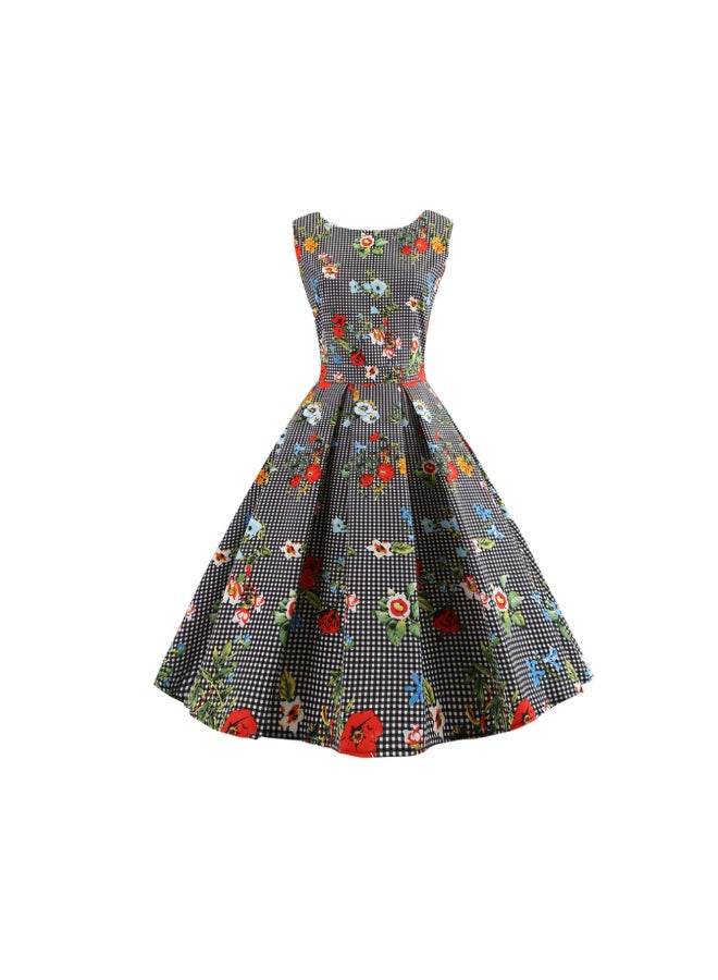 أوتاد فستان أنيق عصري بنقشة زهور متعدد الألوان - Image 1