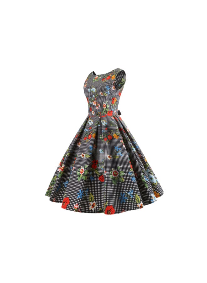 أوتاد فستان أنيق عصري بنقشة زهور متعدد الألوان - Image 2