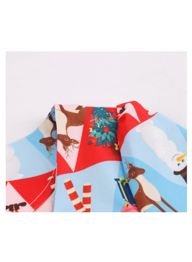 OUTAD Printed Elegant Dress Multicolour - Image 4