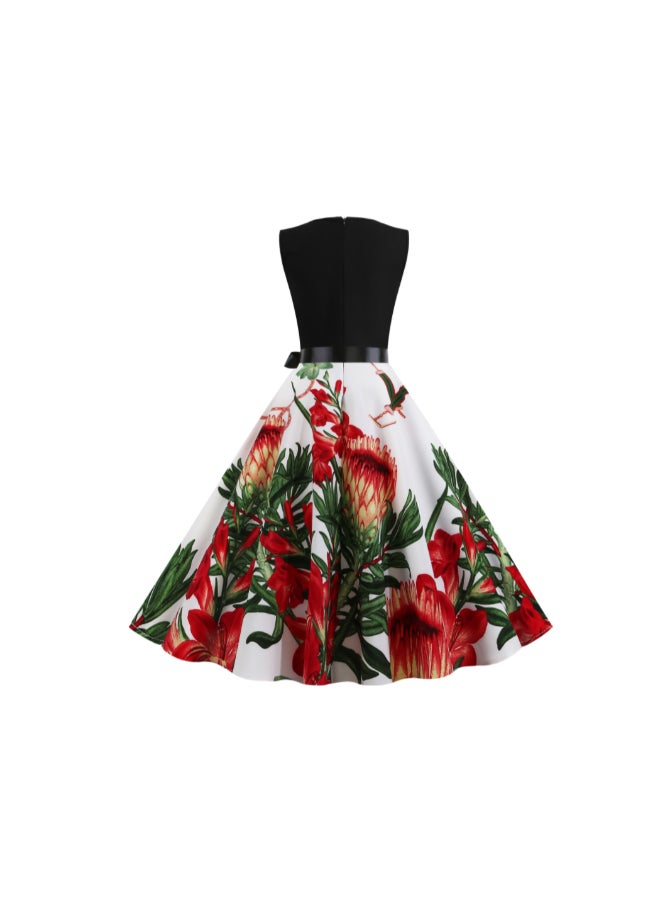 أوتاد فستان متوسط الطول أنيق ومطبوع - Image 3