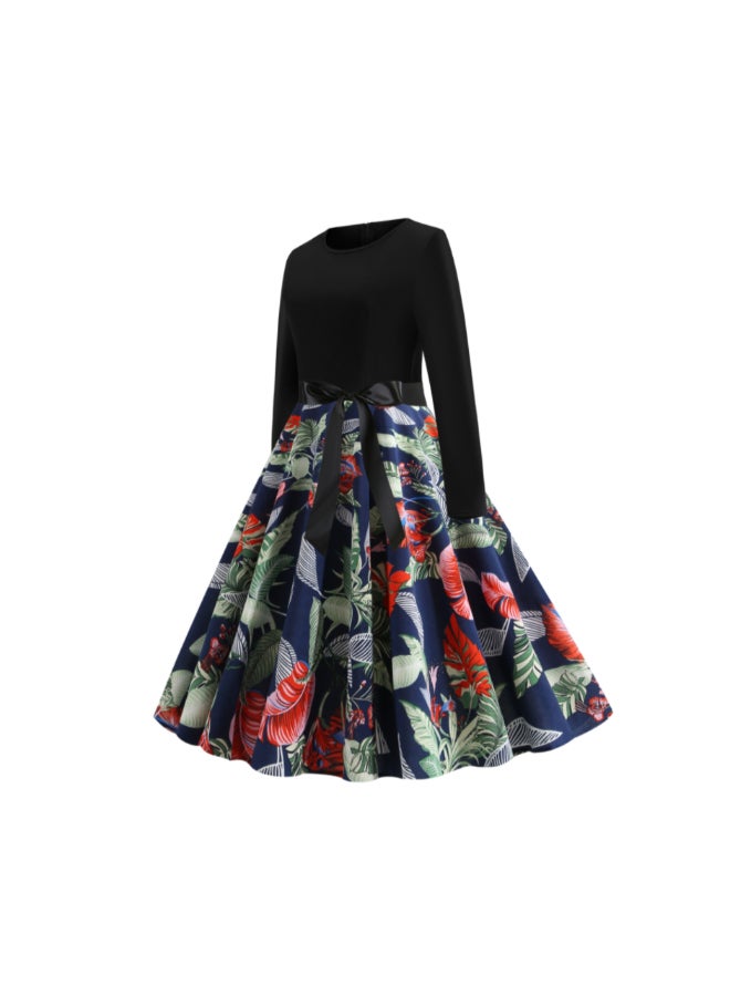 أوتاد فستان متوسط الطول أنيق ومطبوع - Image 3