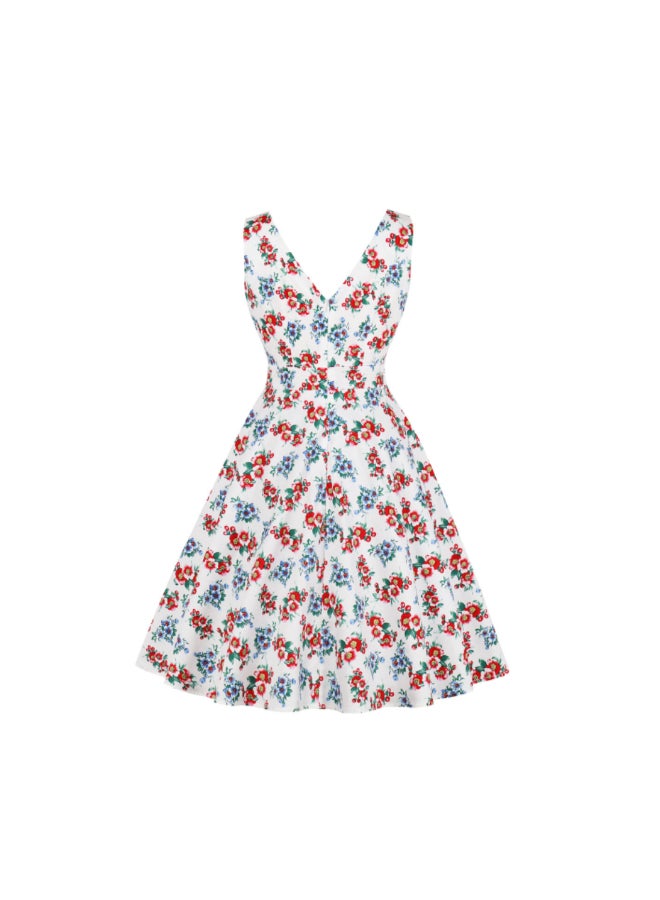 أوتاد فستان أنيق مزين بطبعة زهور - Image 2