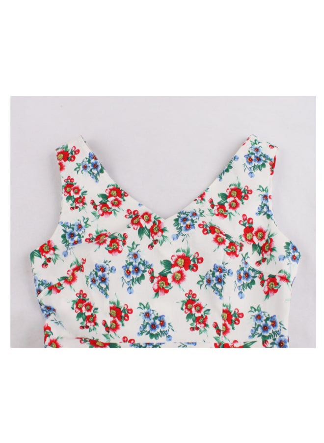 أوتاد فستان أنيق مزين بطبعة زهور - Image 3