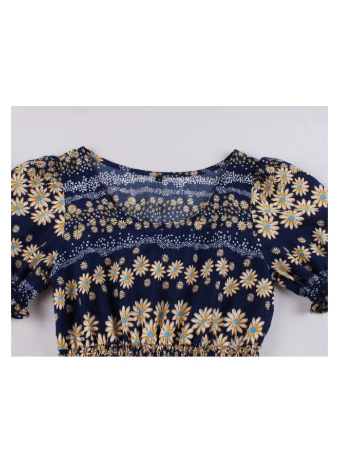 أوتاد فستان متوسط الطول أنيق ومطبوع - Image 3