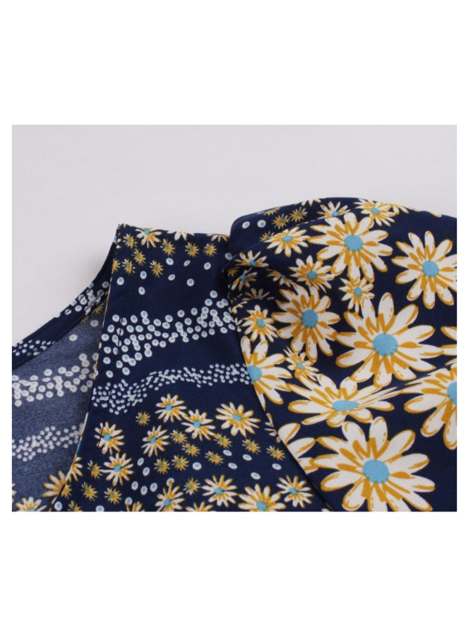 أوتاد فستان متوسط الطول أنيق ومطبوع - Image 4