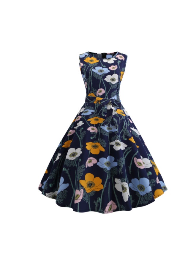 أوتاد فستان أنيق مزين بطبعة زهور - Image 1