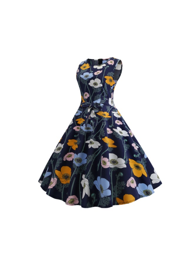 أوتاد فستان أنيق مزين بطبعة زهور - Image 2