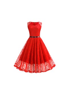 Elegant Midi Dress Red